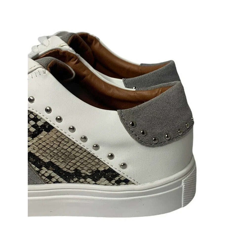 NEW Steve Madden Annita Court Fashion Sneakers Shoes Leather Animal Print Size 8